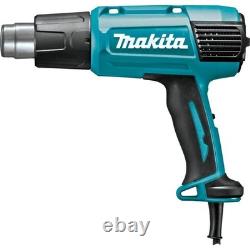 Kit de pistolet à air chaud à température variable Makita avec affichage numérique LCD (HG6530VK)