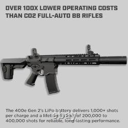 Kit de pistolet à billes à air comprimé 400e Gen 2 en polymère, fonctionnement entièrement automatique, alimenté par batterie, comprend LiP