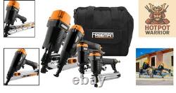 Kit de pistolet à clous pneumatique P4FRFNCB 4 pièces pour charpente et finition avec sac