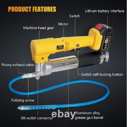 Kit de pistolet à graisse 20V MAX avec batterie et chargeur, pistolet à graisse sans fil, 12000 PSI E
