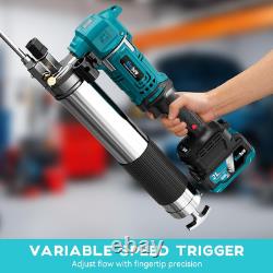 Kit de pistolet à graisse électrique sans fil 21 V, 12 000 PSI haute pression, 7,05 oz/min, Var