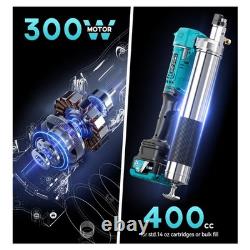 Kit de pistolet à graisse électrique sans fil 21 V 12 000 PSI haute pression, 7,05 oz/min, Var