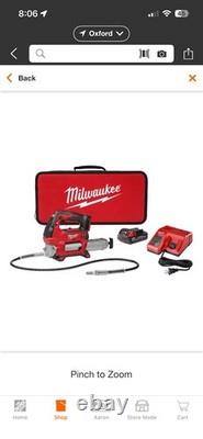 Kit de pistolet à graisse sans fil Milwaukee 2646-21CT M18 à 2 vitesses avec (1) batterie/chargeur 3Ah