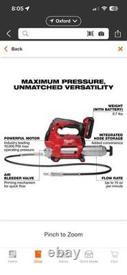 Kit de pistolet à graisse sans fil Milwaukee 2646-21CT M18 à 2 vitesses avec (1) batterie/chargeur de 3Ah