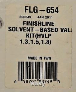 Kit de pistolet à peinture Devilbiss FLG-654 Finishline HVLP à solvant avec buses de 1.3, 1.5, 1.8