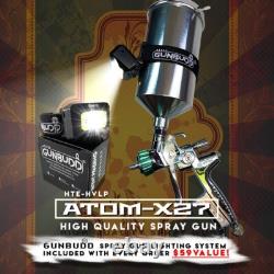 Kit de pistolet à peinture HVLP Atom x27 Professionnel pour apprêt automobile