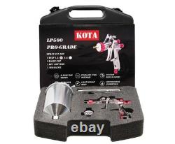 Kit de pistolet à peinture LVLP avec buse de 1,3 mm/1,4 mm, godet en aluminium, manomètre d'air