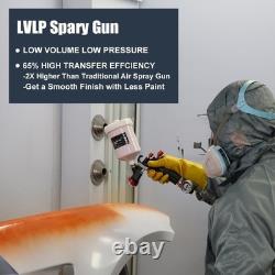 Kit de pistolet à peinture LVLP avec buses, régulateur, pour peinture automobile et F