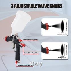 Kit de pistolet à peinture LVLP avec buses, régulateur, pour peinture automobile et F