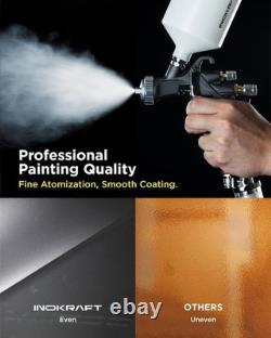 Kit de pistolet à peinture pneumatique InoKraft D1 LVLP avec buse de 1,3 mm pour voitures et bricolage