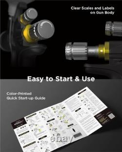 Kit de pistolet à peinture pneumatique InoKraft D1 LVLP avec buse de 1,3 mm pour voitures et bricolage