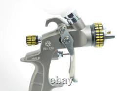 Kit de pistolet à peinture pour voiture ATOM X16 HVLP à alimentation par gravité AVEC outil lumineux GunBudd GRATUIT