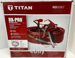 Kit de pistolet à peinture sans air Titan RX-PRO 0538022 avec tuyau et embout série ROUGE - NEUF Kit de pistolet à peinture sans air Titan RX-PRO 0538022 avec tuyau et embout série ROUGE - NEUF