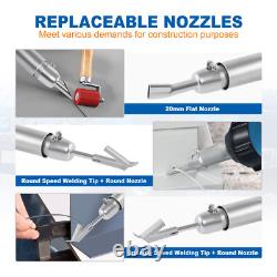 Kit de pistolet à souder en plastique à air chaud 1600W avec boîte à outils, chalumeau de chauffage PVC