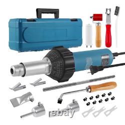 Kit de pistolet à souder en plastique à air chaud 1600W avec boîte à outils, chalumeau de chauffage PVC
