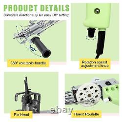 Kit de pistolet à touffeter, kit de touffetage de tapis à poil coupé/à boucle débutant 2 en 1