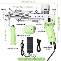 Kit de pistolet à touffeter, kit de touffetage de tapis à poil coupé/à boucle débutant 2 en 1