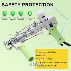 Kit de pistolet à touffeter, kit de touffetage de tapis à poil coupé/à boucle débutant 2 en 1