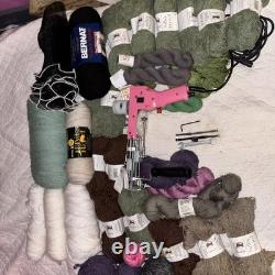 Kit de pistolet à tufter pour tapis à poils coupés et bouclés avec fil inclus, neuf