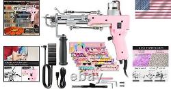 Kit de pistolet à tufting 2-en-1 léger pour créer des tapis personnalisés sans effort en rose