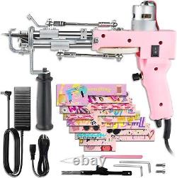 Kit de pistolet à tufting 2-en-1 léger pour créer des tapis personnalisés sans effort en rose