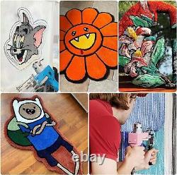 Kit de pistolet à tufting 2-en-1 léger pour créer des tapis personnalisés sans effort en rose