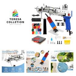 Kit de pistolet à tufting de tapis avec coupe-tapis, pistolet à tufting 2 en 1 pour coupe et boucle