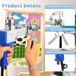 Kit de pistolet à tufting de tapis avec coupe-tapis, pistolet à tufting 2 en 1 pour coupe et boucle