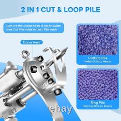 Kit de pistolet à tufting tout-en-un 2 en 1 Créez des tapis personnalisés rapidement et facilement
