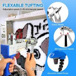 Kit de pistolet à tufting tout-en-un 2 en 1 Créez des tapis personnalisés rapidement et facilement