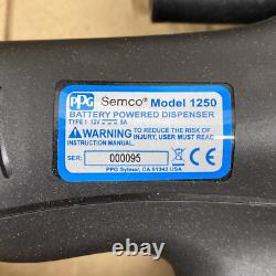 Kit de pistolet de distribution alimenté par batterie Semco Modèle 1250 PN 235300