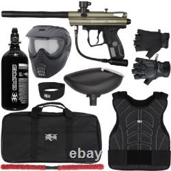 Kit de pistolet de paintball Kingman Spyder Victor Niveau 1 Protecteur S/M Olive Poussière