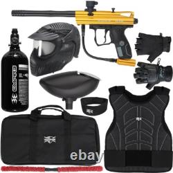Kit de pistolet de paintball Kingman Spyder Victor Niveau 2 Protecteur S/M Or