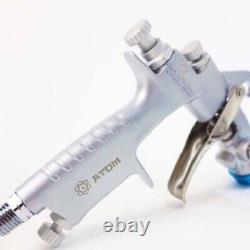 Kit de pistolet de pulvérisation professionnel HVLP Atomx9 pour voiture avec alimentation par gravité, avec lumière Gunbudd offerte.