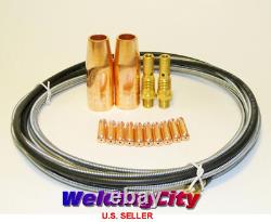 Kit de pistolet de soudage MIG. 030 pour Lincoln 100L Tweco embout-diffuseur-buse-garniture M2L