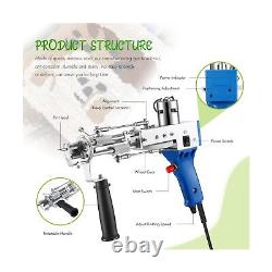 Kit de pistolet de touffetage pour tapis à poil coupé, pistolet de touffetage électrique pour tissage de tapis haut de gamme.