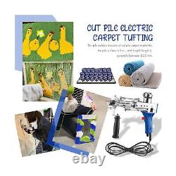 Kit de pistolet de touffetage pour tapis à poil coupé, pistolet de touffetage électrique pour tissage de tapis haut de gamme.