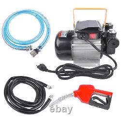 Kit de pistolet de transfert de carburant AC, 16 GPM, 110 V 60 Hz, 550 Watts, auto-amorçant