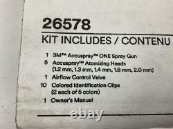 Kit de pistolet pulvérisateur 3M 26578 Accuspray ONE pour godets PPS 2.0 avec boîtes supplémentaires de buses