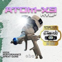 Kit de pistolet pulvérisateur Atom X9 Mini Air HVLP AVEC PISTOLET ULTRA LÉGER GUNBUDD GRATUIT