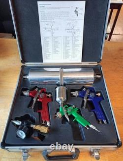Kit de pistolet pulvérisateur HVLP Titan 19221 en 4 pièces avec valise de voyage en aluminium verrouillable Roadie