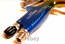 Kit de pistolet pulvérisateur LVLP Atom X88 BLUEMOON avec embouts de 1,3 et 1,4 et lumière Gunbudd gratuite