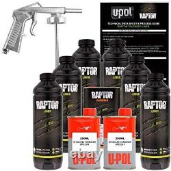 Kit de revêtement de caisse de camion U-POL Raptor teintable avec pistolet pulvérisateur / 6 litres