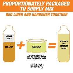 Kit de revêtement de lit Rintek Black 1 Gal 4 revêtements 4 durcisseurs + pistolet de pulvérisation 31 mélange