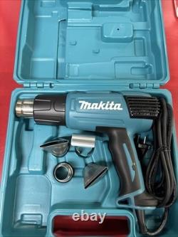 Kit pistolet à air chaud à température variable Makita HG6530V avec écran LCD, 120 V 14 A, mallette et 4 buses