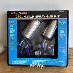 Kit pistolet de pulvérisation HVLP CAL-HAWK 3 pièces, pistolet à peinture CZSGHL3P neuf boîte ouverte 1,4 et 1,7 mm