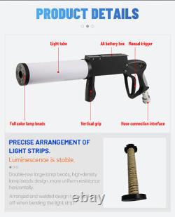 Machine à confettis à jet de CO2 LED 7 couleurs Canon de pulvérisation de CO2 Kit de pistolet CO2 pour soirée Club DJ