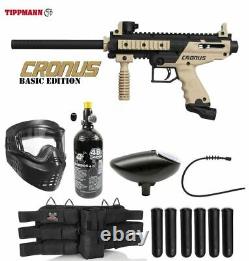 Maddog Tippmann Cronus Basic Tactical Titanium Hpa Paintball Gun Starter Kit Tan