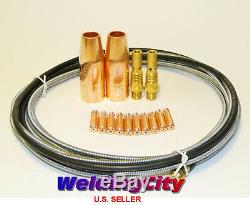 Mig Gun Kit. 035 Pour Lincoln 100l Tweco Tip-diffuer-buse-liner M3l