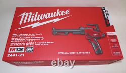 Milwaukee 2441-21 M12 12v 10 Oz Caulk And Adhesive Gun Kit Nouveau